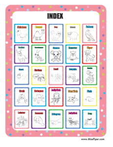 Free Color the Animals Worksheets