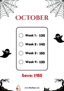 10 - Free Printable Savings Challenge - money tracker printable- monthly savings challenge