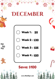 12 - Free Printable Savings Challenge - money tracker printable- monthly savings challenge