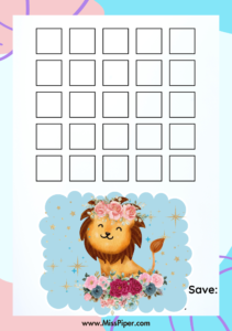 6 - Free Printable Savings Challenge - cute animals theme - money savings challenge