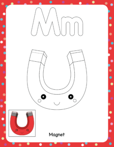 Alphabet Coloring pages - Free Printable worksheet for Alphabet M