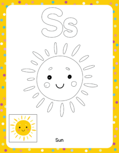 Alphabet Coloring pages - Free Printable worksheet for Alphabet S