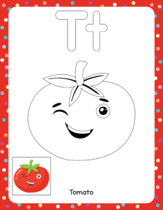 Alphabet Coloring pages - Free Printable worksheet for Alphabet T