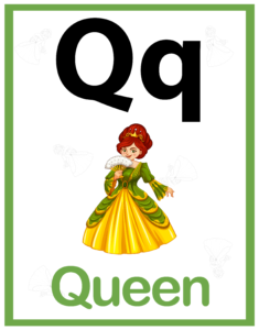 Alphabet Identification Worksheets - Free Printables - Q for Queen