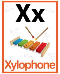 Alphabet Identification Worksheets - Free Printables - X for Xylophone