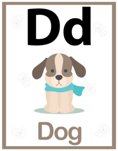 Alphabet Identification Worksheets - Free Printables - D for Dog