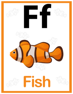 Alphabet Identification Worksheets - Free Printables - F for Fish