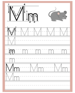 Alphabet Trace and Write Worksheets - Free Printables for Alphabet M