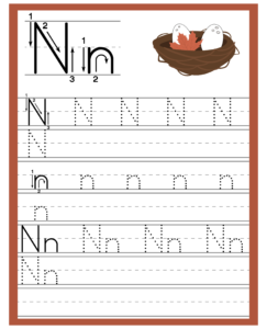 Alphabet Trace and Write Worksheets - Free Printables for Alphabet N