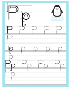 Alphabet Trace and Write Worksheets - Free Printables for Alphabet P