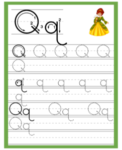 Alphabet Trace and Write Worksheets - Free Printables for Alphabet Q