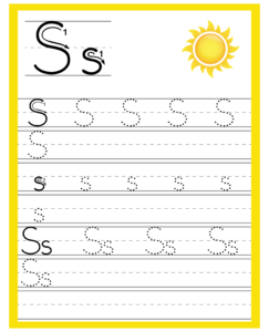 Alphabet Trace and Write Worksheets - Free Printables for Alphabet S