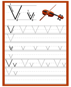 Alphabet Trace and Write Worksheets - Free Printables for Alphabet V