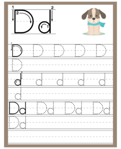 Alphabet Trace and Write Worksheets - Free Printables for Alphabet D