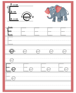 Alphabet Trace and Write Worksheets - Free Printables for Alphabet E