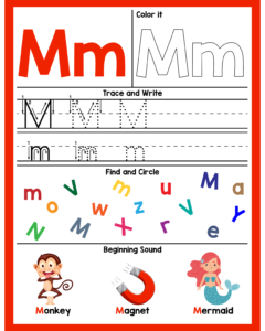 Alphabet M Worksheets - Free Printables -13