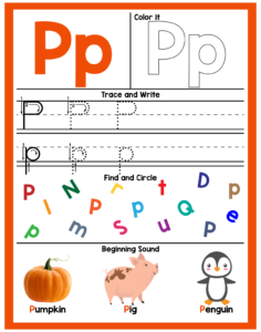 Alphabet P Worksheets - Free Printables -16