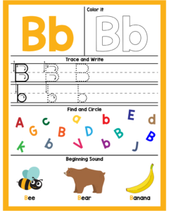 Alphabet B Worksheets - Free Printables -2