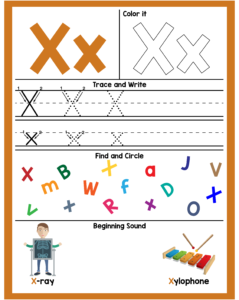 Alphabet X Worksheets - Free Printables -24