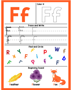 Alphabet F Worksheets - Free Printables -6