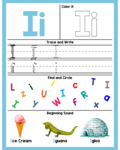 Alphabet I Worksheets - Free Printables -9