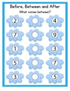 Before, Between and After 02 - Free Printable worksheets