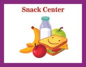 Snack Center Signs Free Printable 40