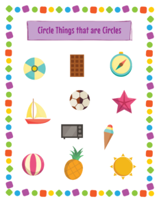 Circle the Shape-02 - free printable worksheets