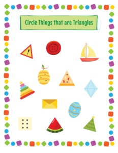 Circle the Shape-07 - free printable worksheets