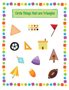 Circle the Shape-11 - free printable worksheets