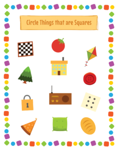 Circle the Shape-13 - free printable worksheets