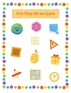 Circle the Shape-14 - free printable worksheets