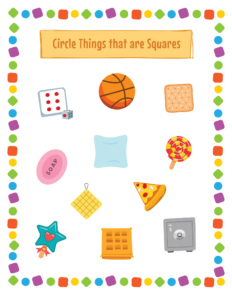 Circle the Shape-15 - free printable worksheets