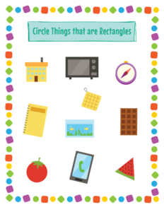 Circle the Shape-17 - free printable worksheets