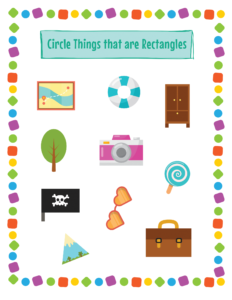 Circle the Shape-18 - free printable worksheets