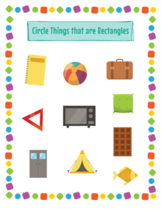 Circle the Shape-19 - free printable worksheets