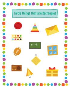 Circle the Shape-20 - free printable worksheets