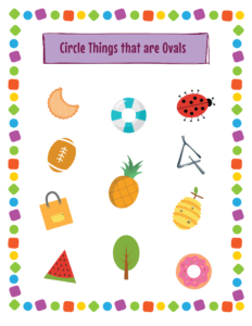 Circle the Shape-23 - free printable worksheets