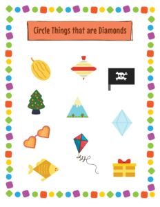 Circle the Shape-28 - free printable worksheets