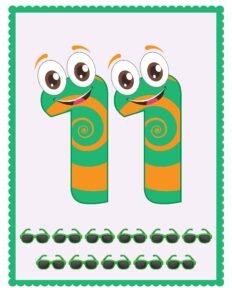 Classroom Numbers_ 11 - Free Printable worksheets for kids