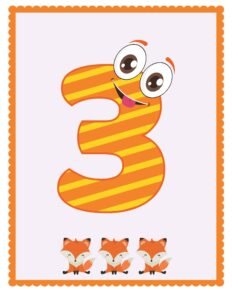 Classroom Numbers_ 3 - Free Printable worksheets for kids