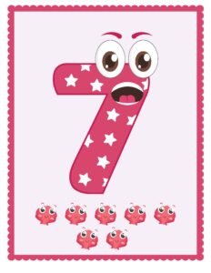 Classroom Numbers_ 7 - Free Printable worksheets for kids