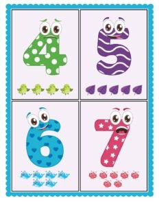 Classroom Numbers_Flashcards 2- Free Printable worksheets for kids