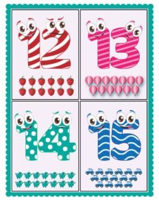 Classroom Numbers_flashcards 4- Free Printable worksheets for kids