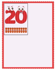 Classroom Numbers_flashcards 6- Free Printable worksheets for kids