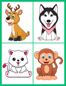 Color Cute Animals-24 - free printable worksheets