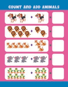 Count and Add 08- Free Printable worksheets