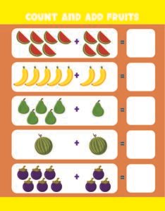 Count and Add 19- Free Printable worksheets