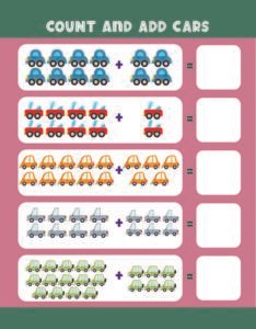 Count and Add 22- Free Printable worksheets
