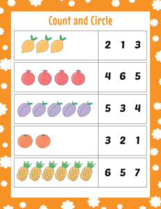 Count and Circle-04 - Free Printable worksheets